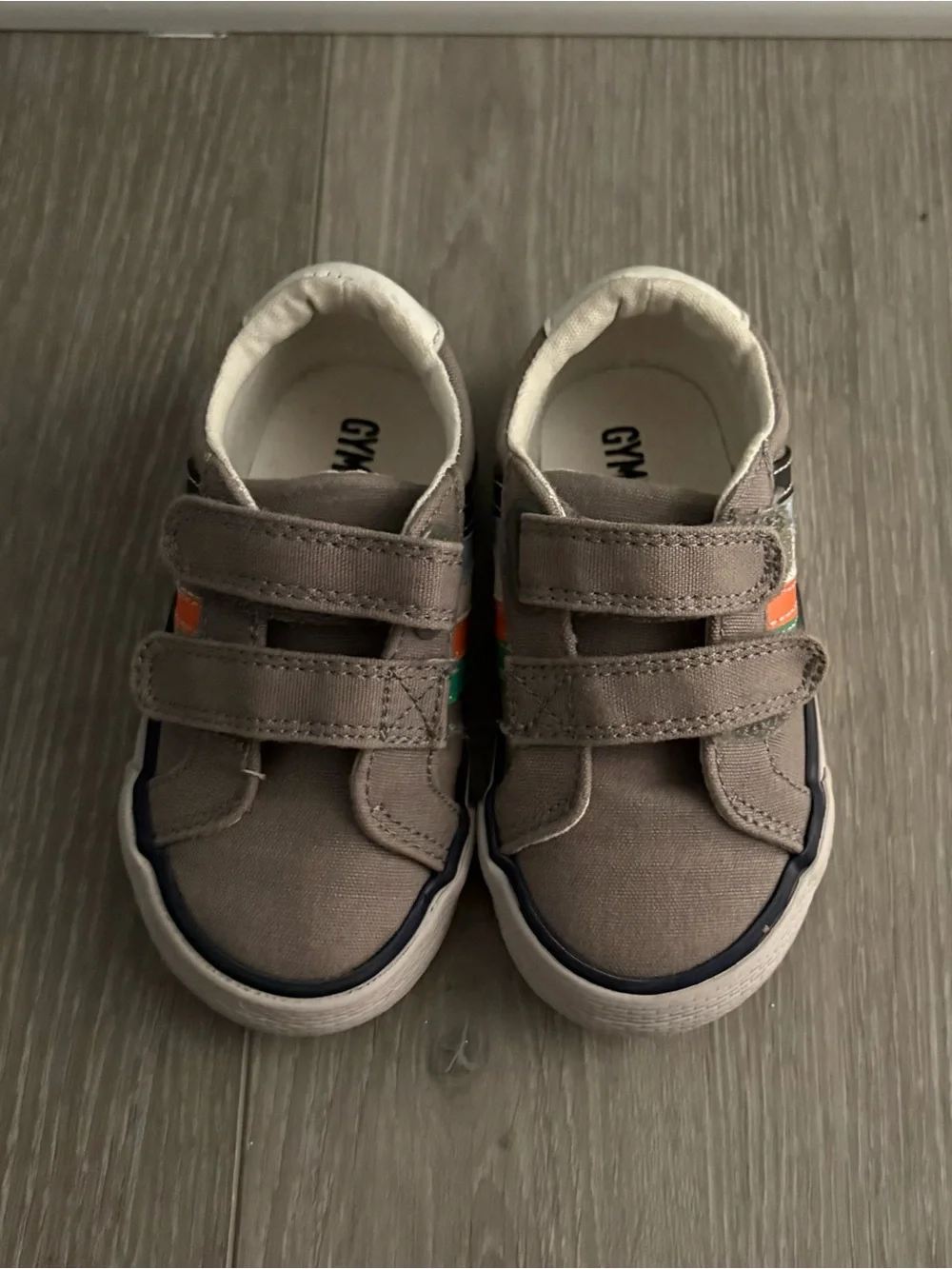 Gymboree Brown Kids Velcro Sneakers. Toddler Size 6